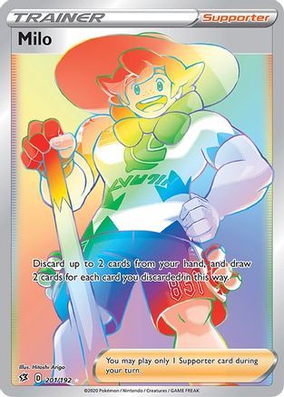 Milo (Secret) 201/192 - SWSH02 Rebel Clash Holofoil - Poke-Collect