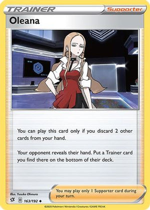 Oleana 163/192 - SWSH02 Rebel Clash Reverse Holofoil - Poke-Collect
