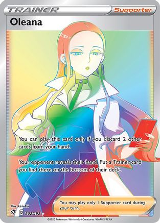 Oleana (Secret) 202/192 - SWSH02 Rebel Clash Holofoil - Poke-Collect