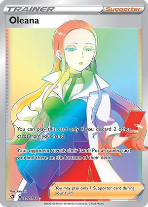 Oleana (Secret) 202/192 - SWSH02 Rebel Clash Holofoil - Poke-Collect