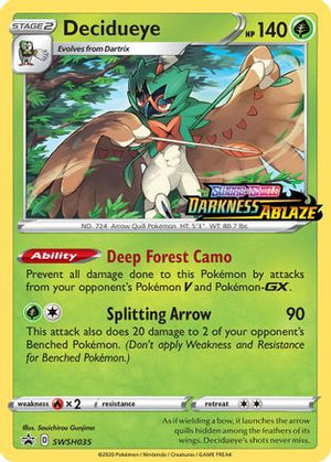 Decidueye - SWSH035 (Prerelease) SWSH035/307 - SWSH Sword & Shield Promo Cards Holofoil - Poke-Collect
