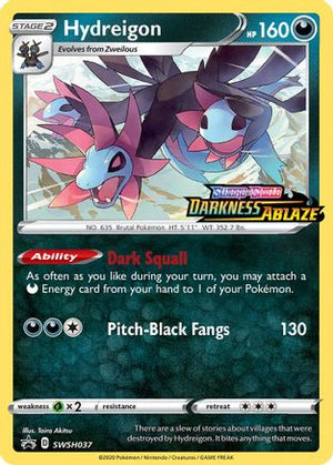 Hydreigon - SWSH037 (Prerelease) SWSH037/307 - SWSH Sword & Shield Promo Cards Holofoil - Poke-Collect