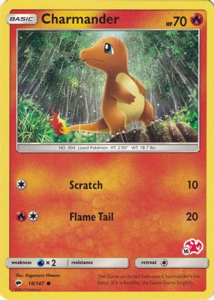 Charmander - 18/147 (#16 Charizard Stamped) 18 - Battle Academy - Poke-Collect