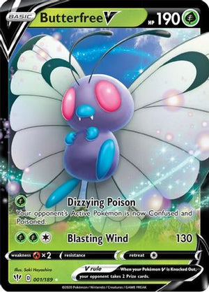 Butterfree V 1/189 - SWSH03 Darkness Ablaze Holofoil - Poke-Collect