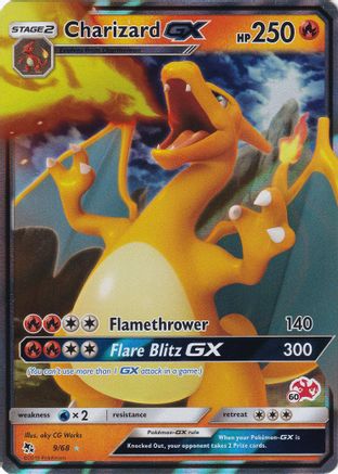 Charizard GX - 9/68 (#60 Charizard Stamped) 9 - Battle Academy Holofoil - Poke-Collect