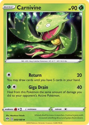 Carnivine 5/189 - SWSH03 Darkness Ablaze - Poke-Collect