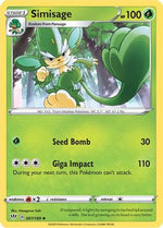 Simisage 7/189 - SWSH03 Darkness Ablaze Reverse Holofoil - Poke-Collect