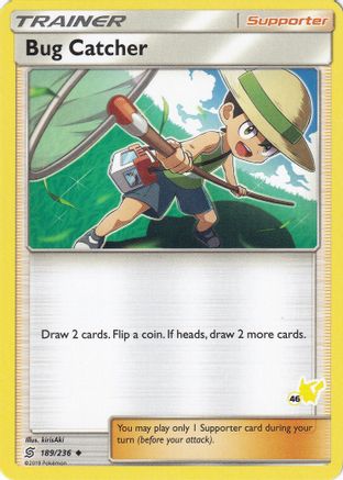 Bug Catcher - 189/236 (#46 Pikachu Stamped) 189 - Battle Academy - Poke-Collect