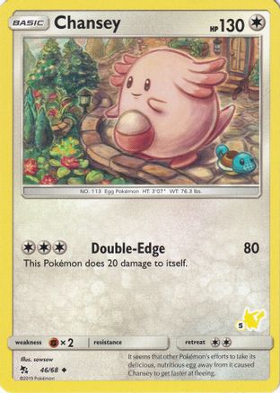 Chansey - 46/68 (#5 Pikachu Stamped) 46 - Battle Academy - Poke-Collect