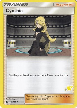 Cynthia - 119/156 (#24 Pikachu Stamped) 119 - Battle Academy - Poke-Collect