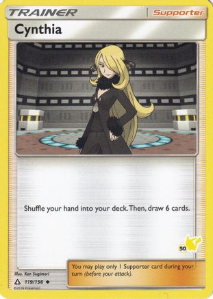Cynthia - 119/156 (#50 Pikachu Stamped) 119 - Battle Academy - Poke-Collect
