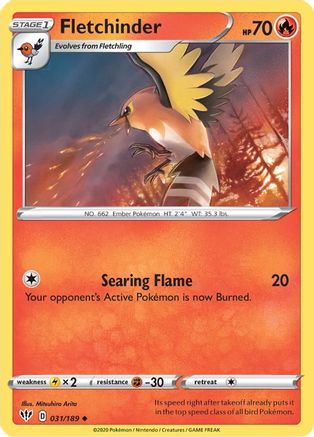 Fletchinder 31/189 - SWSH03 Darkness Ablaze - Poke-Collect