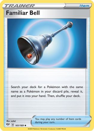 Familiar Bell 161/189 - SWSH03 Darkness Ablaze Reverse Holofoil - Poke-Collect