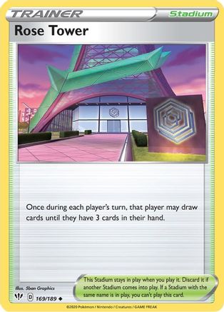 Rose Tower 169/189 - SWSH03 Darkness Ablaze Reverse Holofoil - Poke-Collect