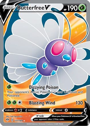 Butterfree V (Full Art) 177/189 - SWSH03 Darkness Ablaze Holofoil - Poke-Collect