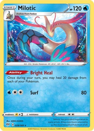 Milotic 39/189 - SWSH03 Darkness Ablaze Reverse Holofoil - Poke-Collect