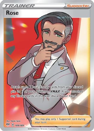 Rose (Full Art) 189/189 - SWSH03 Darkness Ablaze Holofoil - Poke-Collect