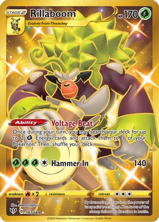 Rillaboom (Secret) 197/189 - SWSH03 Darkness Ablaze Holofoil - Poke-Collect