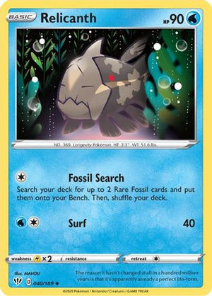 Relicanth 40/189 - SWSH03 Darkness Ablaze - Poke-Collect