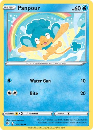 Panpour 41/189 - SWSH03 Darkness Ablaze - Poke-Collect