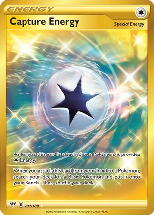 Capture Energy (Secret) 201/189 - SWSH03 Darkness Ablaze Holofoil - Poke-Collect