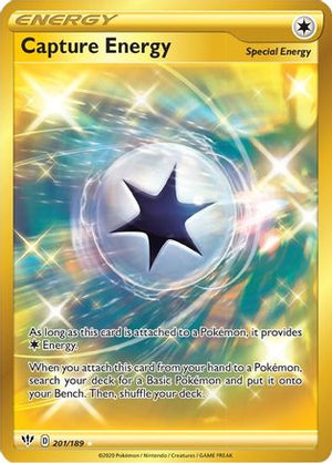 Capture Energy (Secret) 201/189 - SWSH03 Darkness Ablaze Holofoil - Poke-Collect