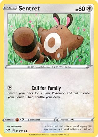 Sentret 135/189 - SWSH03 Darkness Ablaze - Poke-Collect