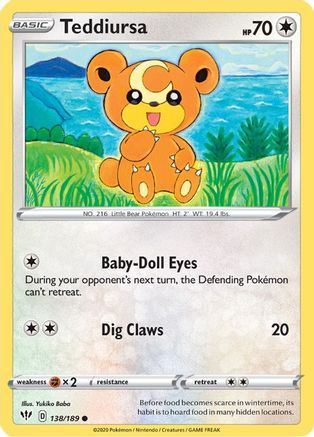 Teddiursa 138/189 - Darkness Ablaze - Poke-Collect