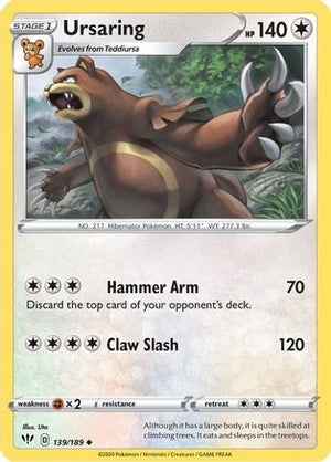 Ursaring 139/189 - Darkness Ablaze - Poke-Collect