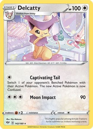 Delcatty 142/189 - SWSH03 Darkness Ablaze Reverse Holofoil - Poke-Collect