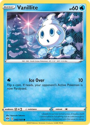 Vanillite 45/189 - Darkness Ablaze Reverse Holofoil - Poke-Collect