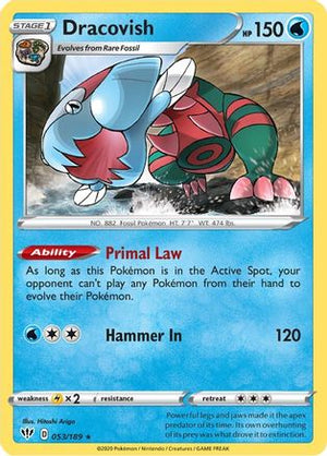 Dracovish 53/189 - SWSH03 Darkness Ablaze Holofoil - Poke-Collect
