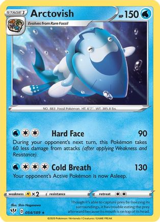 Arctovish 54/189 - SWSH03 Darkness Ablaze Reverse Holofoil - Poke-Collect