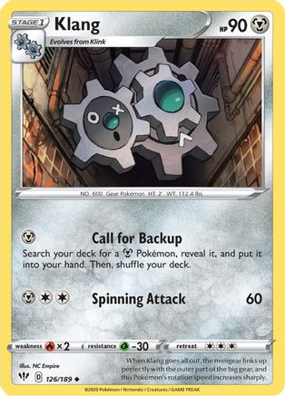 Klang 126/189 - SWSH03 Darkness Ablaze - Poke-Collect