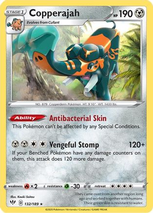 Copperajah 132/189 - SWSH03 Darkness Ablaze Holofoil - Poke-Collect