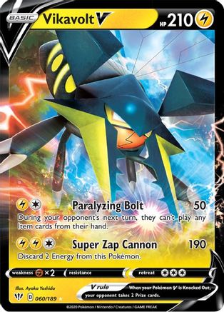 Vikavolt V 60/189 - Darkness Ablaze Holofoil - Poke-Collect