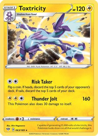Toxtricity 63/189 - Darkness Ablaze Holofoil - Poke-Collect