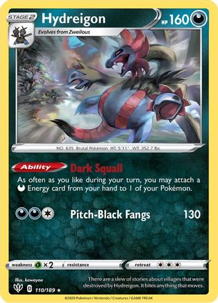 Hydreigon 110/189 - SWSH03 Darkness Ablaze - Poke-Collect