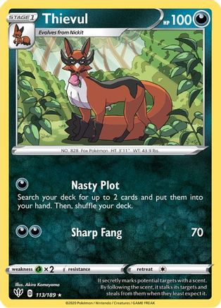 Thievul 113/189 - Darkness Ablaze - Poke-Collect