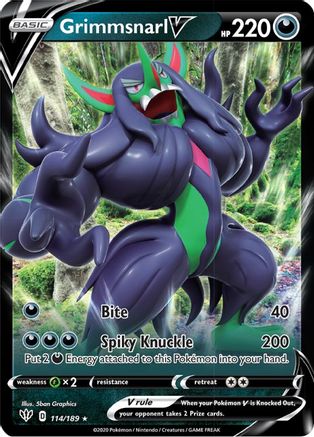 Grimmsnarl V 114/189 - SWSH03 Darkness Ablaze Holofoil - Poke-Collect