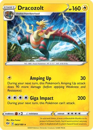 Dracozolt 65/189 - SWSH03 Darkness Ablaze - Poke-Collect