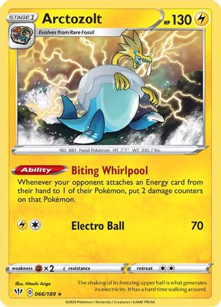Arctozolt 66/189 - SWSH03 Darkness Ablaze Reverse Holofoil - Poke-Collect