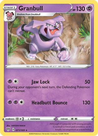 Granbull 71/189 - SWSH03 Darkness Ablaze - Poke-Collect