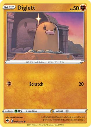 Diglett 84/189 - SWSH03 Darkness Ablaze Reverse Holofoil - Poke-Collect