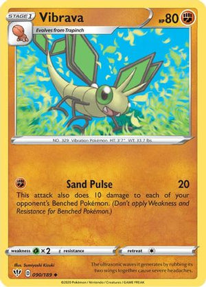 Vibrava 90/189 - Darkness Ablaze - Poke-Collect