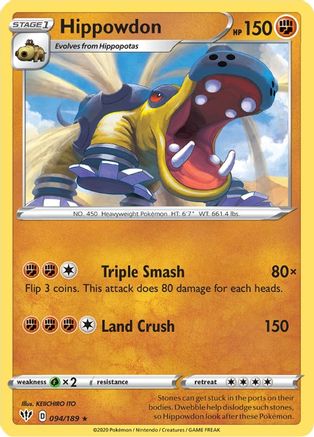 Hippowdon 94/189 - SWSH03 Darkness Ablaze - Poke-Collect