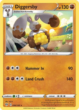 Diggersby 96/189 - SWSH03 Darkness Ablaze - Poke-Collect
