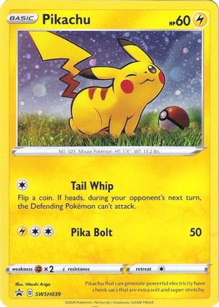 Pikachu - SWSH039 SWSH039/307 - SWSH Sword & Shield Promo Cards Holofoil - Poke-Collect