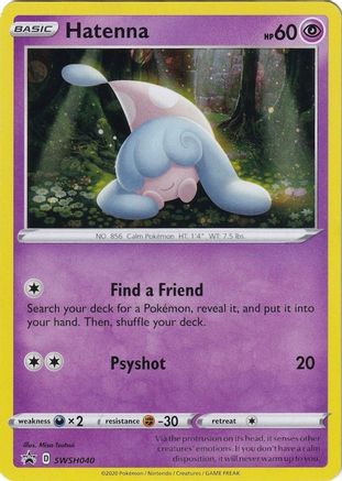 Hatenna - SWSH040 SWSH040/307 - SWSH Sword & Shield Promo Cards Holofoil - Poke-Collect