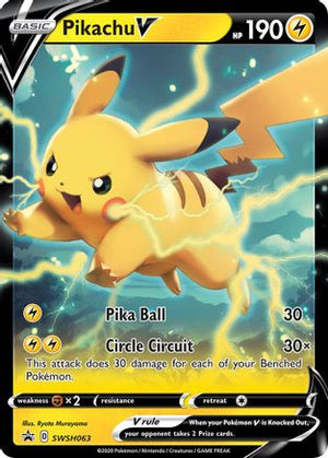 Pikachu V - SWSH063 SWSH063/307 - SWSH Sword & Shield Promo Cards Holofoil - Poke-Collect